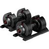 Adjustable Dumbbell, 22lb/44lb/52lb Dumbbell Set with Tray for Workout Strength Training Fitness