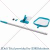 Frame 18' x 52" Above Ground Swimming Pool with Sand Filter Pump, Ladder, Cover, & Maintenance Accessory Kit with Vacu